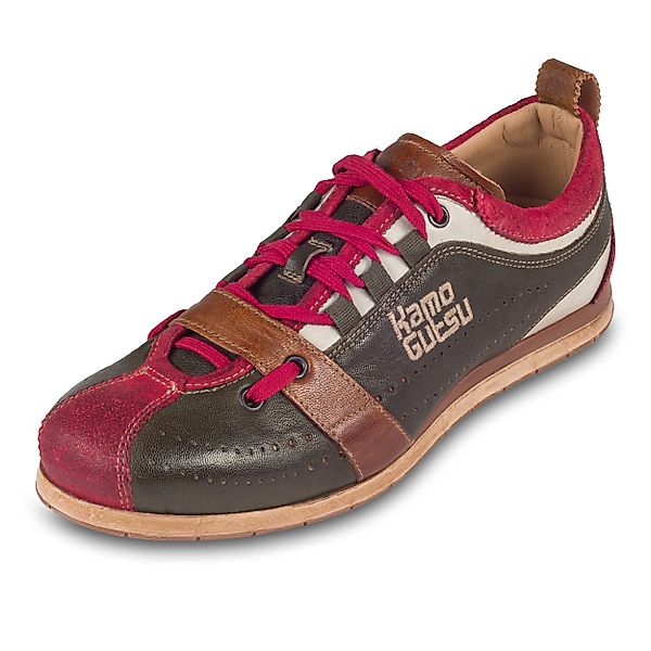 Kamo-Gutsu Herren Sneaker Leder grün/rot (TIFO-017 günstig online kaufen