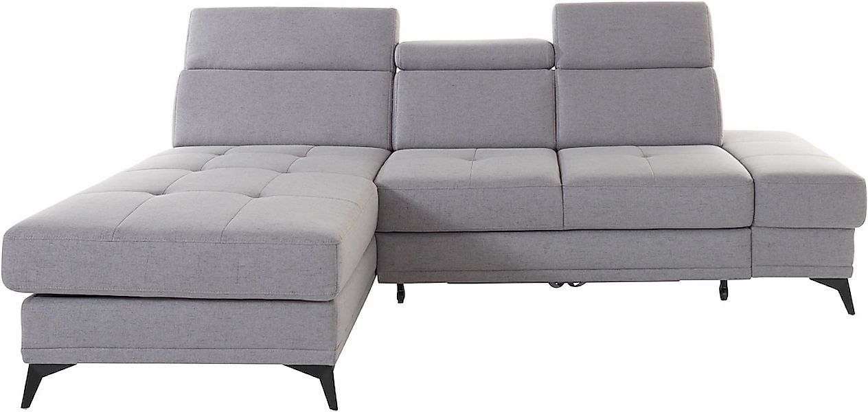 Home affaire Ecksofa "Cardiz L-Form" inkl.Kopfteilverstellung und Federkern günstig online kaufen