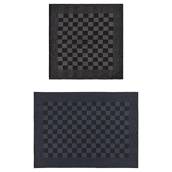 vidaXL 10-Tlg Handtuch-Set Schwarz und Grau Baumwolle 136285 günstig online kaufen