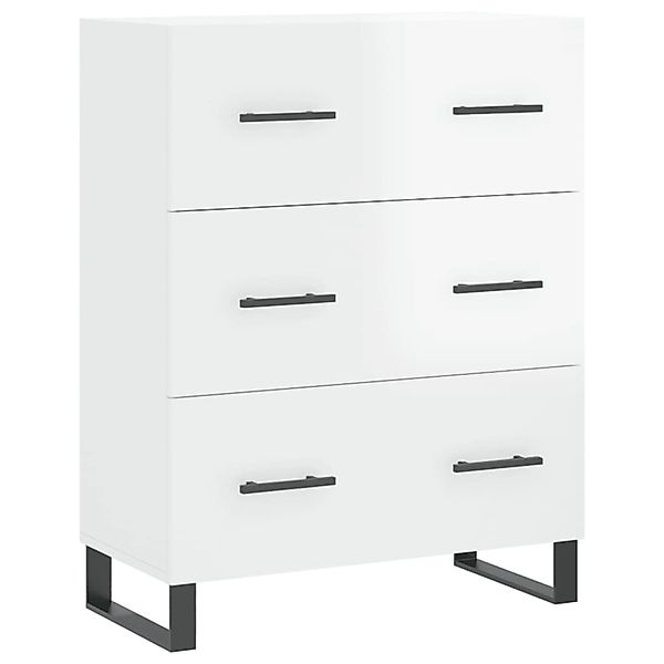 vidaXL Sideboard Hochglanz-Weiß 69,5x34x90 cm Holzwerkstoff 827878 günstig online kaufen