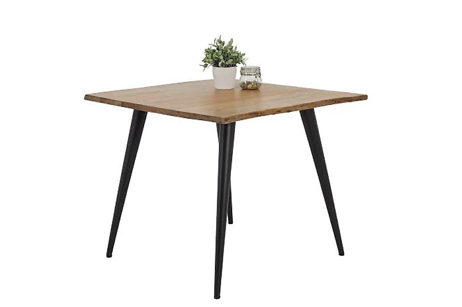 Esstisch 90x90 JULE III T von Hela Akazie / Schwarz günstig online kaufen