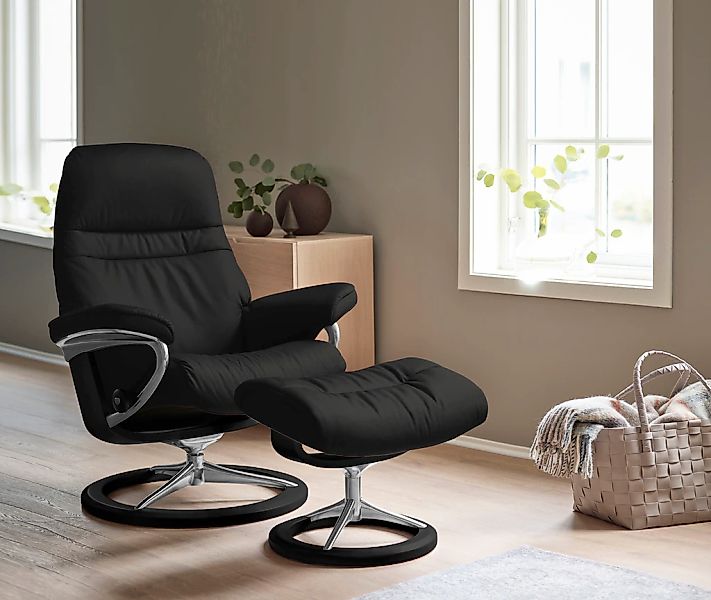 Stressless "Sunrise" mit Signature Base, Größe M, Gestell Schwarz, in 2 Led günstig online kaufen