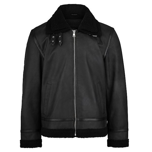 trueprodigy Lederjacke Keno Fellbesatz an Kragen günstig online kaufen