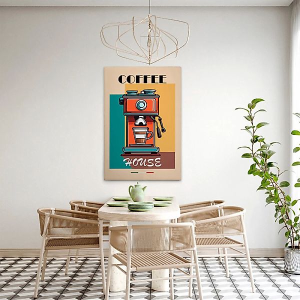 A.S. Création Leinwandbild "Coffee House - Wandbild Bunt Beige Gelb Keilrah günstig online kaufen