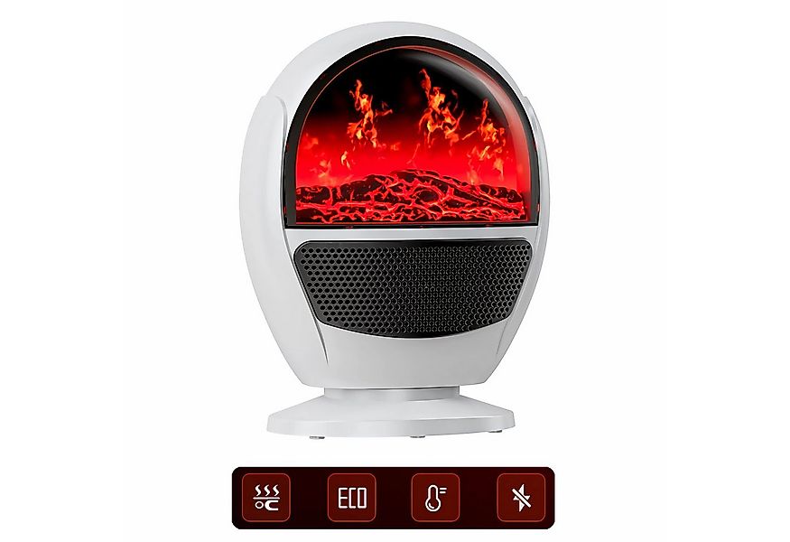 Bolwins Heizlüfter F50D 2in1 Elektrokamin & Heizlüfer 1300W Heizung Flamme günstig online kaufen