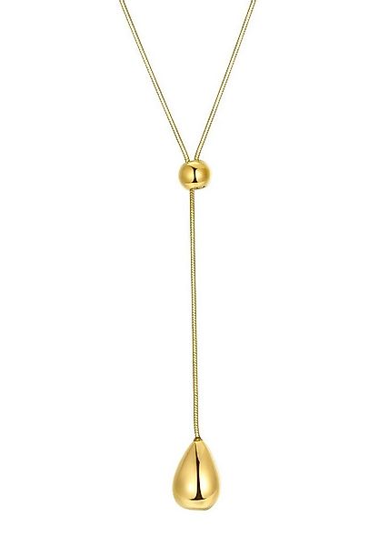 Hey Happiness Lange Kette Y-Halskette aus rostfreiem Edelstahl, 18K vergold günstig online kaufen