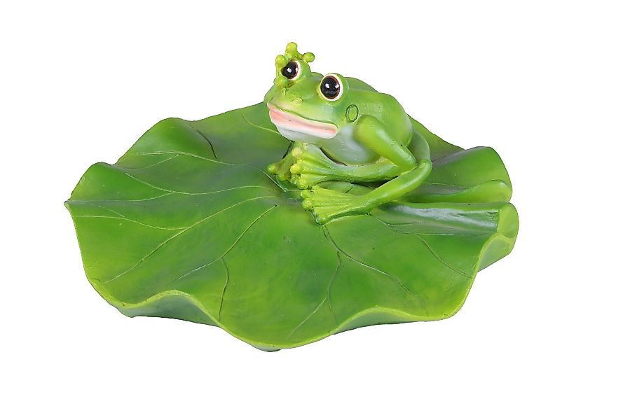 finehomegarden Teichfigur Frosch auf Seerose schwimmend günstig online kaufen
