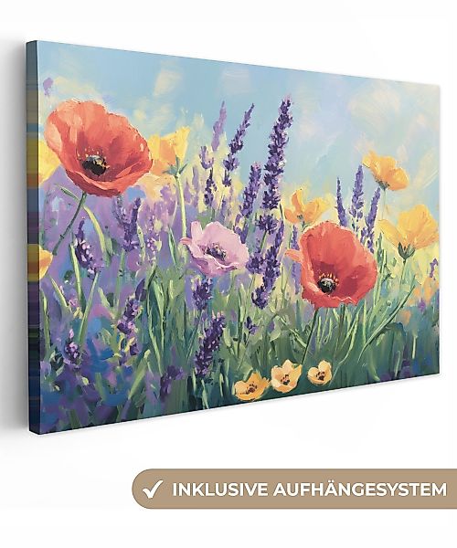 OneMillionCanvasses® Leinwandbild Wiese - Blumen - günstig online kaufen