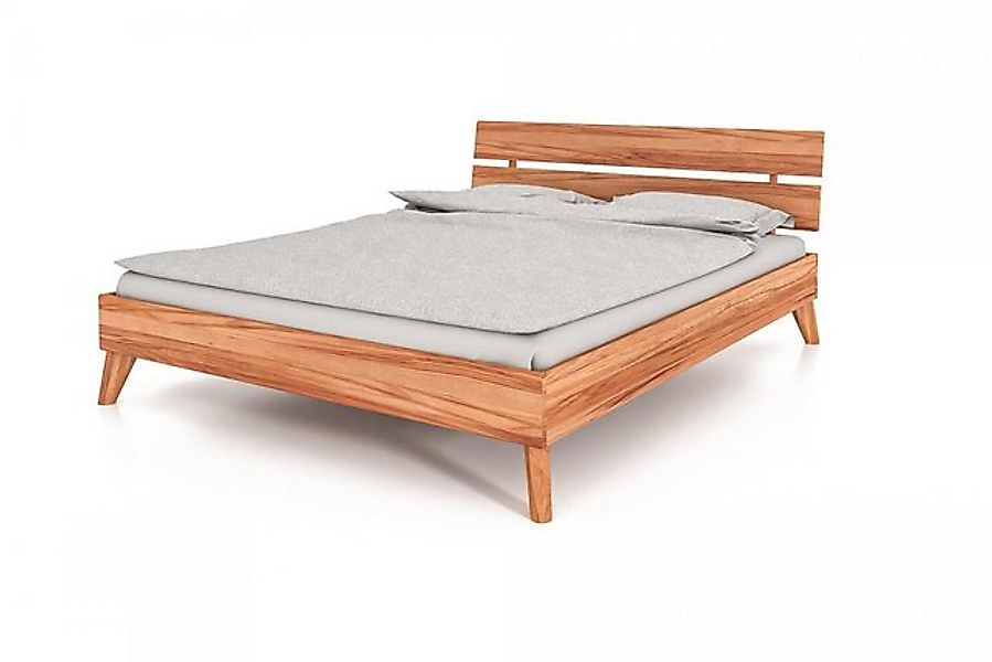 Natur24 Einzelbett Bett Gerg 2 Sonderlänge 100x210 Kernbuche Holzkopfteil u günstig online kaufen