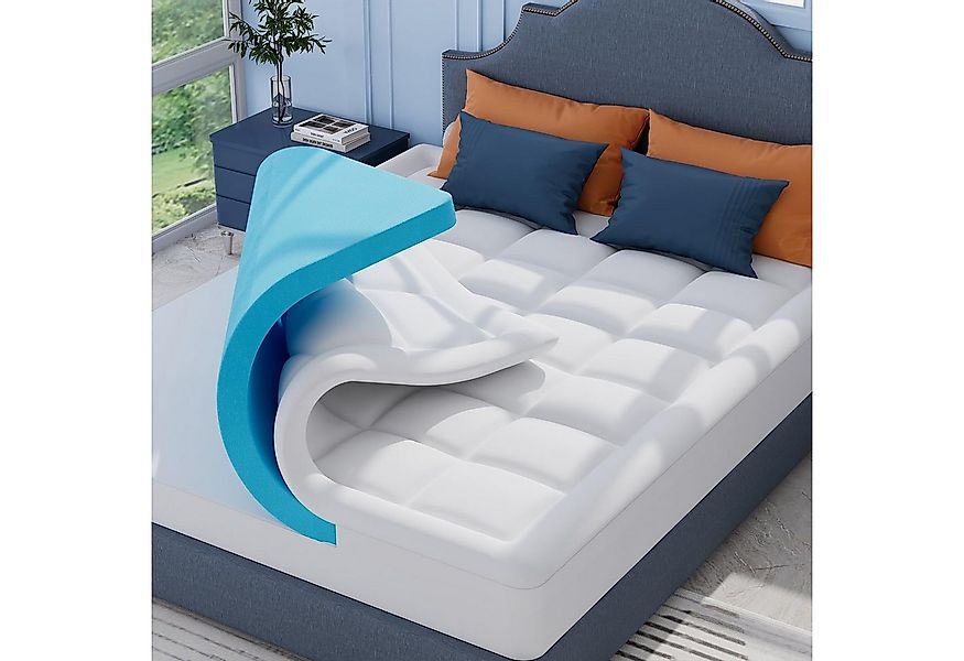 Elemuse, Topper H3/H4 Gel Memory-Schaum Matratzentopper, Waschbar Bezug, 7 günstig online kaufen