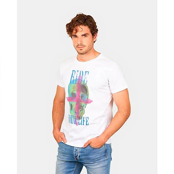 Skull Rider Ride Your Life Kurzärmeliges T-shirt L White günstig online kaufen