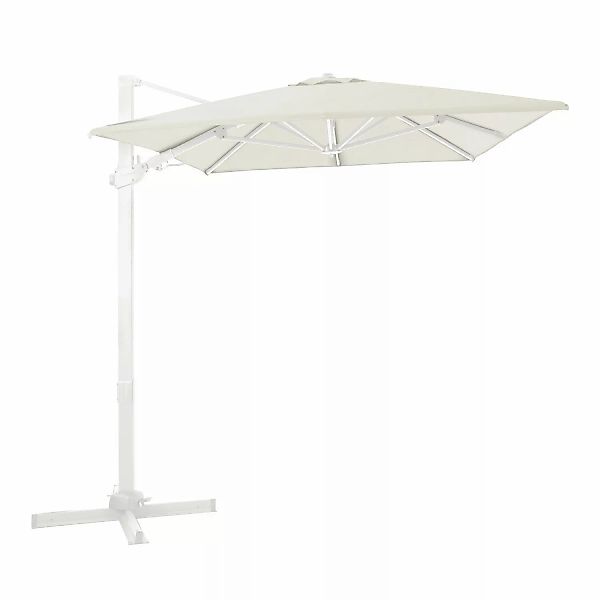 Axi Ampelschirm Milad Premium 200 cm x 300 cm Weiß/Beige günstig online kaufen