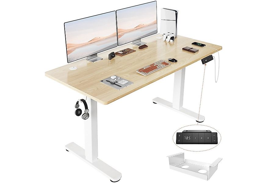 HOMALL Schreibtisch Höhenverstellbarer Schreibtisch mit 3 Höhen-Speicherfun günstig online kaufen