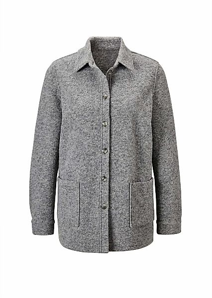 GOLDNER Sommerjacke "Kurzgröße Lässige Wolljacke mit Hemdkragen" Knöpfe günstig online kaufen