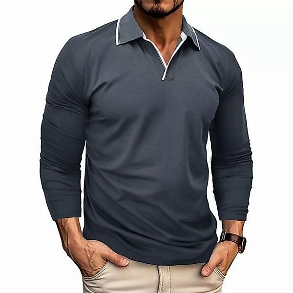AFAZ New Trading UG Langarm-Poloshirt Poloshirt Herren Slim Polohemd Langar günstig online kaufen