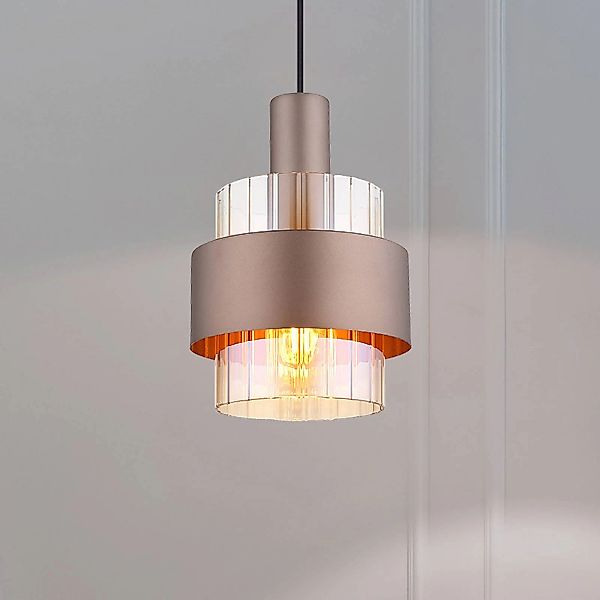 Hängelampe Milley, Ø 19 cm, bronzefarben, Metall günstig online kaufen