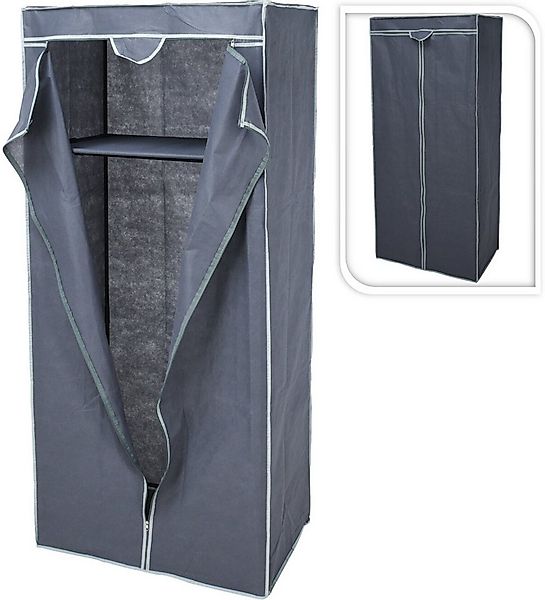 Koopman Campingschrank Kleiderschrank Stoffschrank 160x75 cm Grau Stecksyst günstig online kaufen