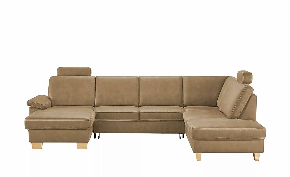 meinSofa Wohnlandschaft  Kunstleder Samu ¦ beige ¦ Maße (cm): B: 316 H: 90 günstig online kaufen