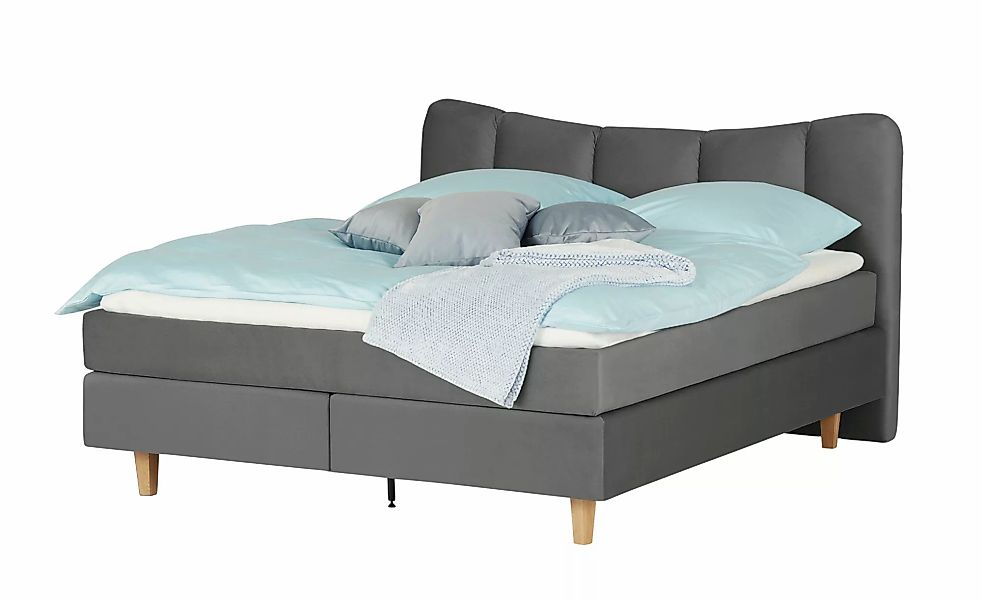 Boxspringbett  Dalur ¦ grau ¦ Maße (cm): B: 140 H: 110 Betten > Einzelbette günstig online kaufen