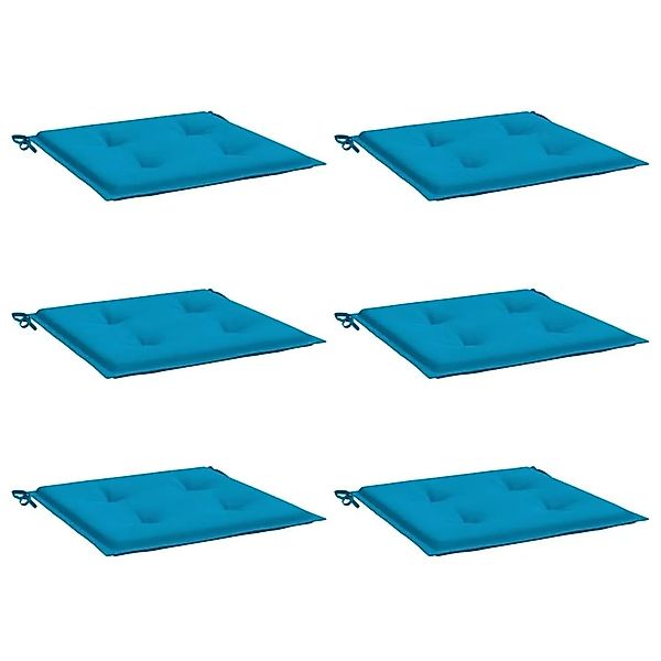 vidaXL Gartenstuhl-Kissen 6 Stk Blau 40x40x4 cm Oxford-Gewebe 314011 günstig online kaufen