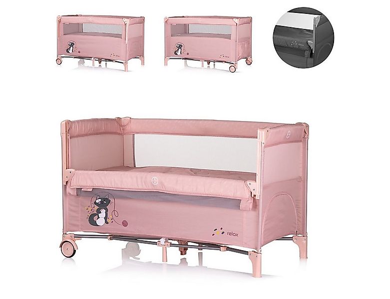 Chipolino Baby-Reisebett Reisebett Relax 2 Ebenen, Vorderseite absenkbar, S günstig online kaufen