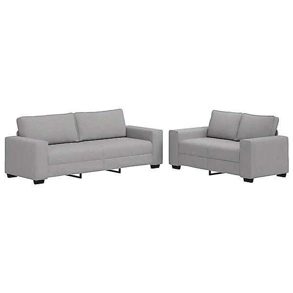 vidaXL 2-Teiliges Sofa-Set mit Kissen Wolkengrau Stoff 3324739 günstig online kaufen