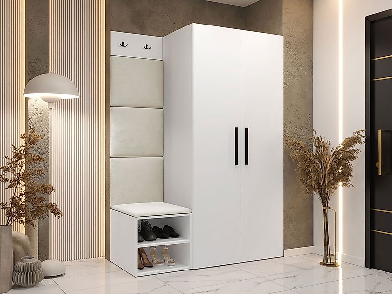 MIRJAN24 Garderoben-Set Medi IV, (Drehtürenschrank, Schuhschrank, 4x Paneel günstig online kaufen