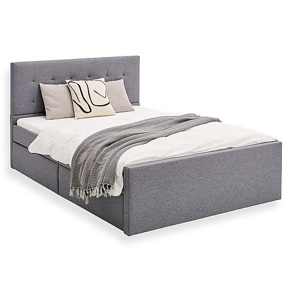 Homestyle4u Doppelbett 120x200 Polsterbett in Grau 1979 günstig online kaufen