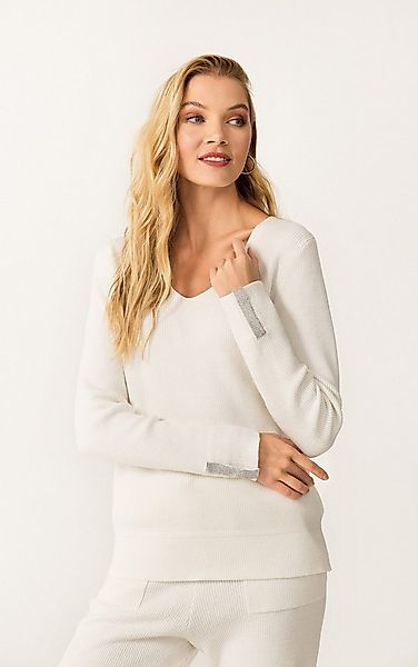 Passioni Strickpullover mit Glitzer-Details günstig online kaufen