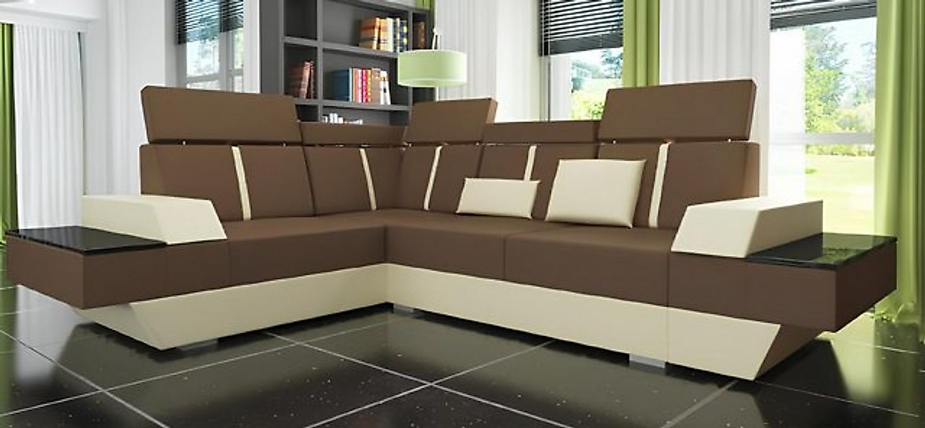 Xlmoebel Ecksofa Sitzmöbel mit USB-Anschluss, Ecksofa aus Leder, Designerso günstig online kaufen