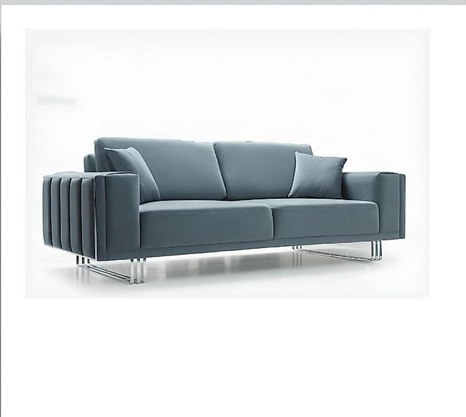 Xlmoebel Sofa Dreisitzer-Sofa in blauer Farbe mit Polsterung, elegantes Des günstig online kaufen