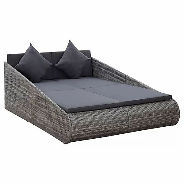 vidaXL Gartenliege Gartenbett Grau 110x200 cm günstig online kaufen