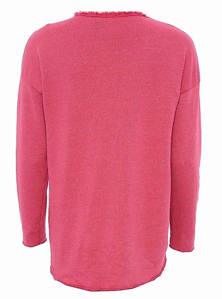 Zwillingsherz Sweatshirt, mit ausgefranstem V-Ausschnitt im Vintage Look günstig online kaufen