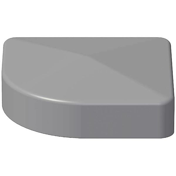 GroJa Kappe für variablen Eckpfosten 7 x 7 cm Silbergrau günstig online kaufen