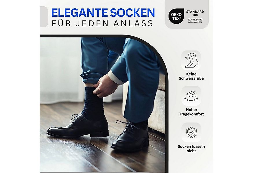 MEDOLY Businesssocken Premium Herren Socken (6 Paar) aus Baumwolle, ohne ei günstig online kaufen