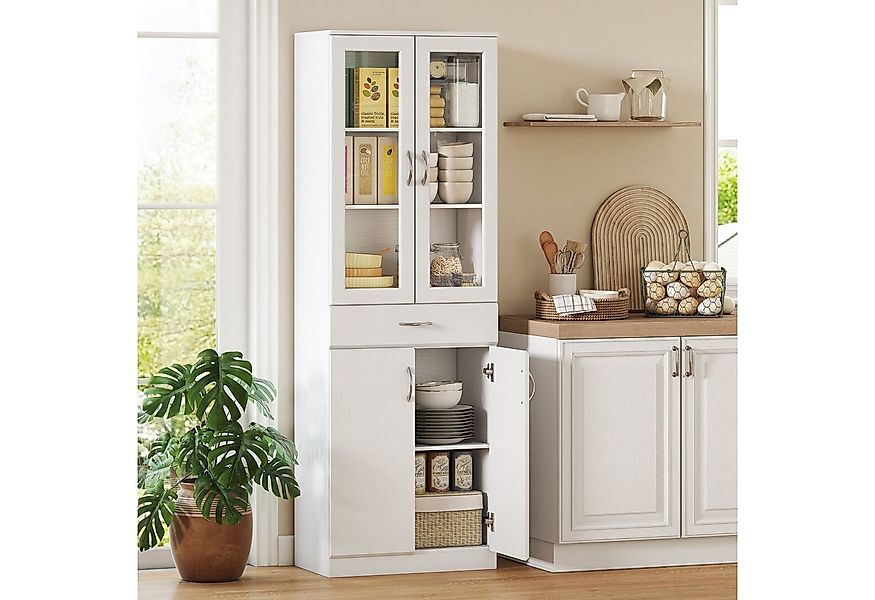 HOMCOM Küchenbuffet mit verstellbar Regal, Schublade, 2 Schrank, Soft-Close günstig online kaufen