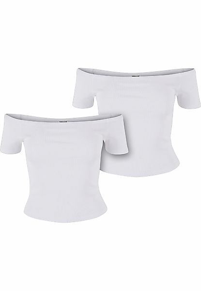 URBAN CLASSICS T-Shirt "Urban Classics Ladies Organic Off Shoulder Rib Tee günstig online kaufen