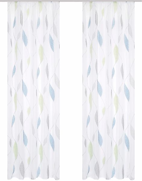 HOME WOHNIDEEN Vorhang "PAOLO" Kräuselband 2 Stk. tlg. 2er Pack Kräuselband günstig online kaufen