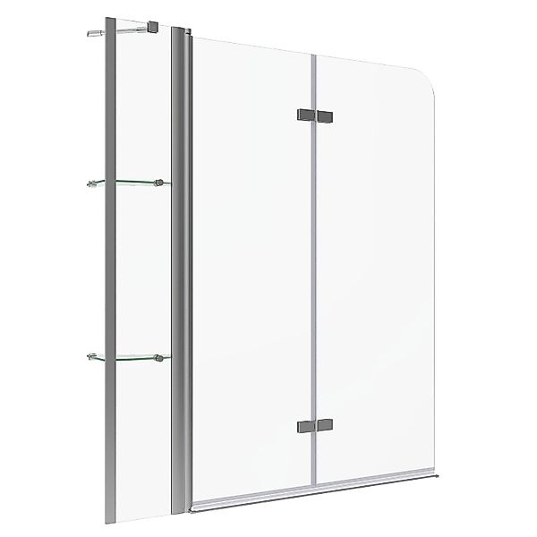 Aquabatos Badewannenfaltwand 130 x 140 cm 3tlg. Badewannenaufsatz Dusche Du günstig online kaufen
