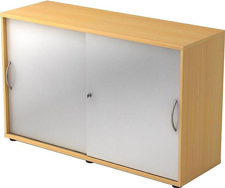 bümö Aktenschrank Schiebetürenschrank office - 2 Ordnerhöhen Dekor: Buche/S günstig online kaufen