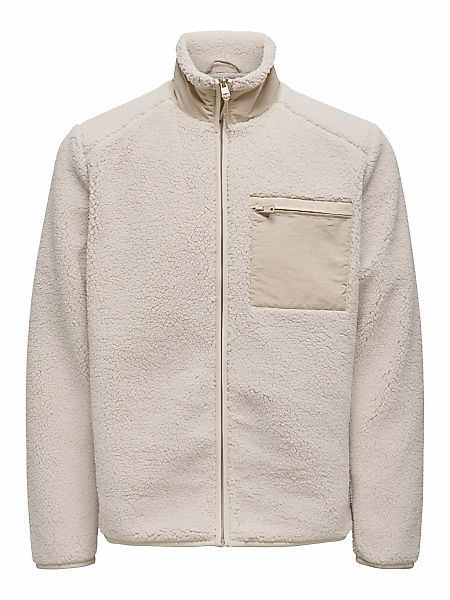 ONLY & SONS Strickfleecejacke "ONSDALLAS LIFE SHERPA JACKET OTW VD" günstig online kaufen