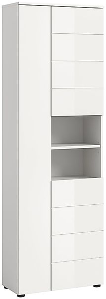 xonox.home Hochschrank Weiß Hochglanz Melamin Modern günstig online kaufen