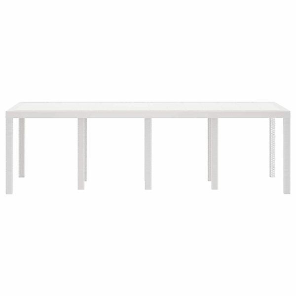 vidaXL Gartentisch Weiß 250 x 100 x 73 cm Poly-Rattan 871694 günstig online kaufen