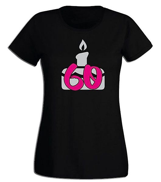 G-graphics T-Shirt Damen T-Shirt - 60 – Geburtstagstorte zum 60. Geburtstag günstig online kaufen