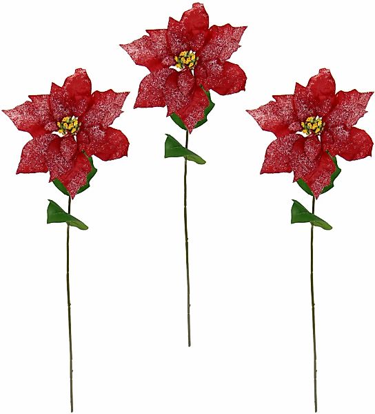 I.GE.A. Winterliche Kunstpflanze "Kunstblume, künstliche Poinsettiablume, W günstig online kaufen