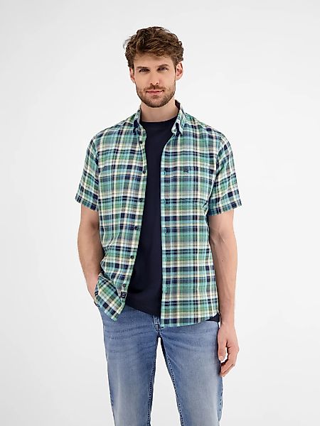 LERROS Kurzarmhemd "Kariertes Halbarmhemd in Strukturqualität" günstig online kaufen