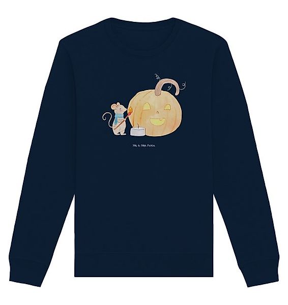 Mr. & Mrs. Panda Longpullover Größe XS Kürbis Maus - French Navy - Geschenk günstig online kaufen