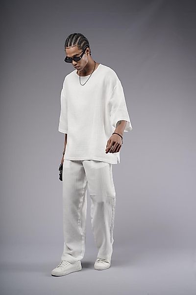 Denim Distriqt Freizeitanzug Feiner Leinen Oversized günstig online kaufen