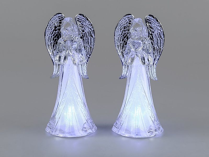 formano Dekofigur Winterzeit Acryl, Farbe: Transparent, Motiv: Engel günstig online kaufen