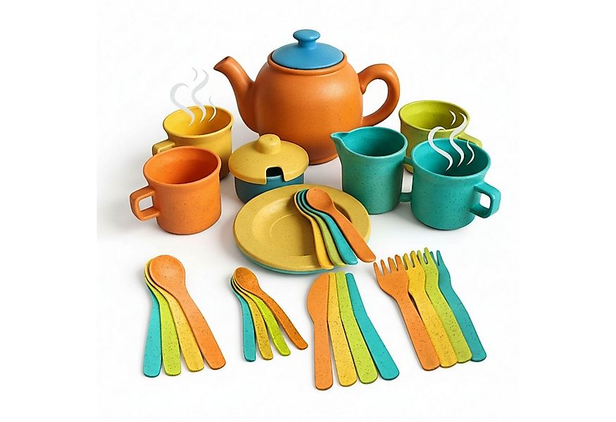 alldoro Spielgeschirr Kinderküchen Teeservice mit Besteck, 32-teilig, für K günstig online kaufen